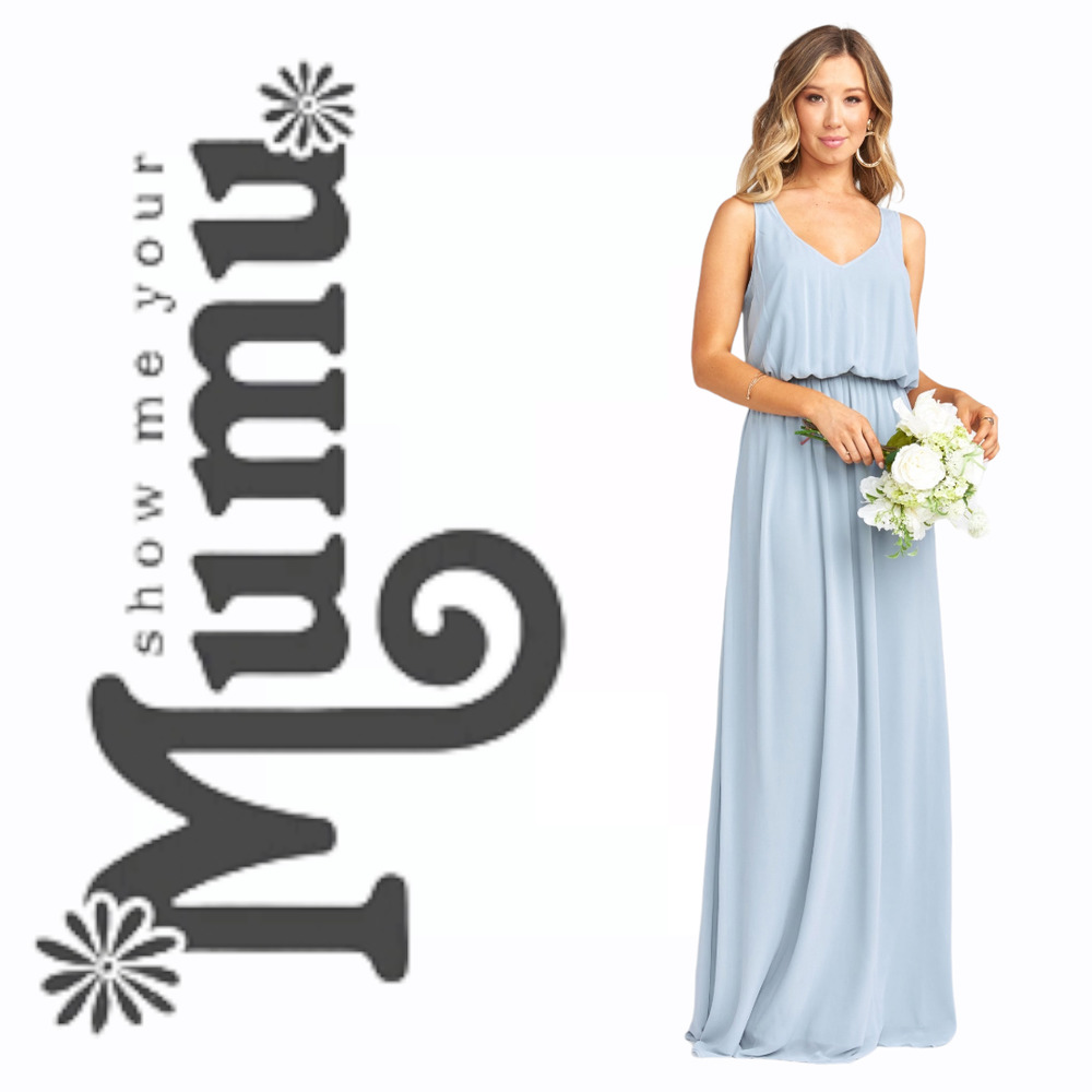 Show Me Your MuMu Kendall Maxi Dress Steel Blue